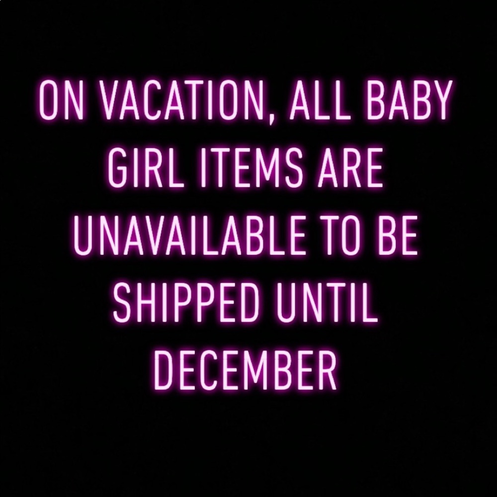 Baby girl clothing available to ship in December